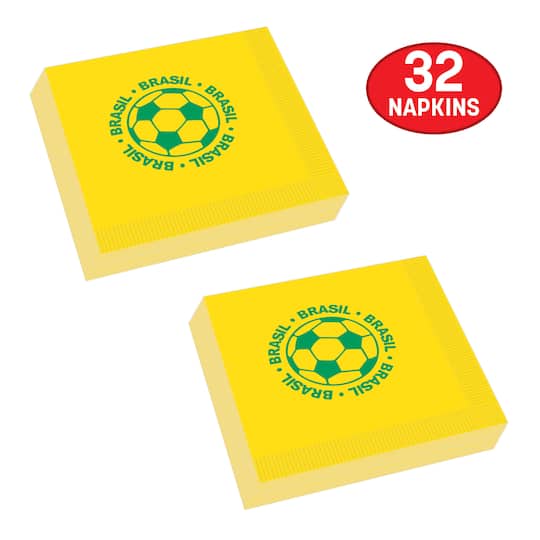 Brasil Soccer Luncheon Napkins, 32ct.
